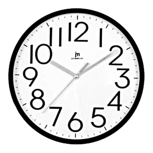 Orologio da parete Lowell 00712N JUSTAMINUTE Nero
