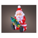 Kaemingk - Decoro Kaemingk 491483 Babbo con pino acrilico e luci Multicolor