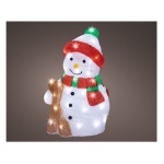 Decorazione luminosa Natale Kaemingk 490361 Pupazzo di neve