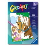 Ravensburger - Creativo Ravensburger 13096001 CREART Libro da colorare Teneri Cavalli