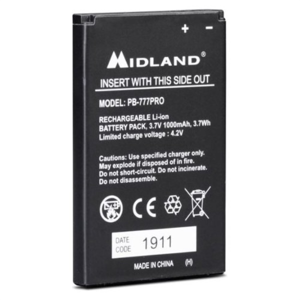 Ricetrasmittente batteria Midland R01956 PB 777Pro Black