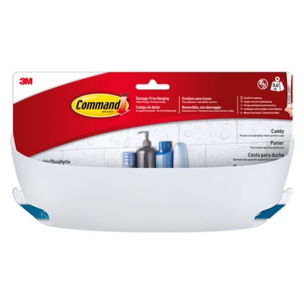 Porta oggetti box doccia Command 7100119029 3M Bath11 Bianco