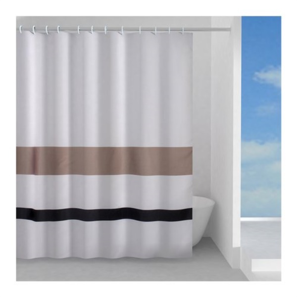 Tenda doccia Gedy TTE 1323 1830 LIVING Bianco, marrone e nero