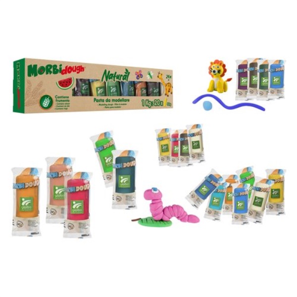 Pasta modellabile Globo 42353 KIDEA MORBIDOUGH Natural Assortito