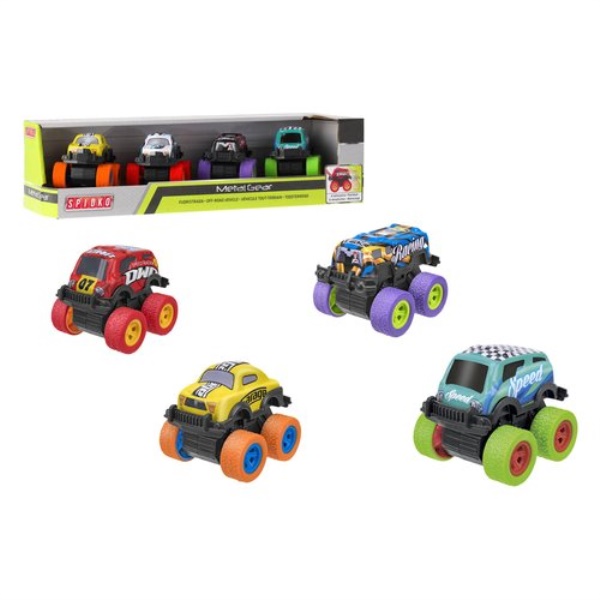 Set auto modelli Globo 42737 SPIDKO Fuoristrada Metal Gear con retroca