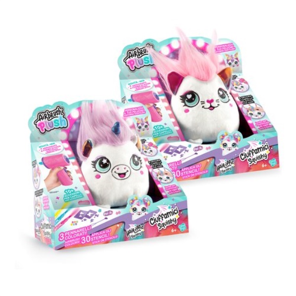 Peluche Rocco Giocattoli 20289977 AIRBRUSH PLUSH Ciuffamici Assortito