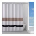 Gedy - Tenda doccia Gedy TTE 1323 1830 LIVING Bianco, marrone e nero