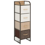 Amicasa - Cassettiera Amicasa 5L 602 Bianco e Marrone