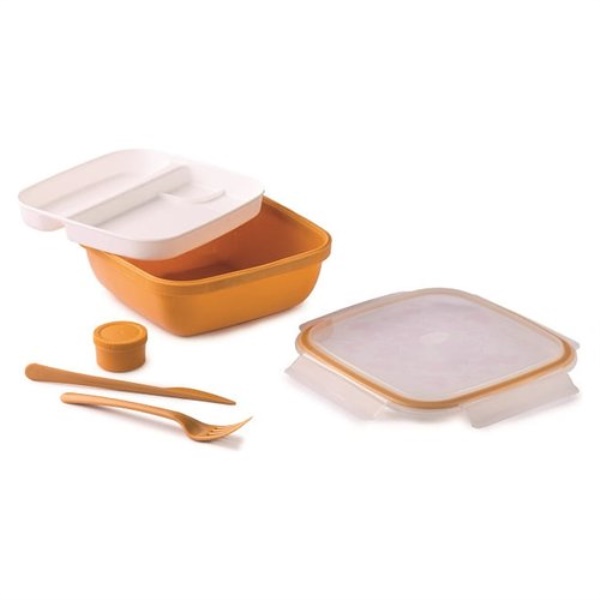 Porta pasto Snips 090268 LUNCH BOX 2V con posate Senape