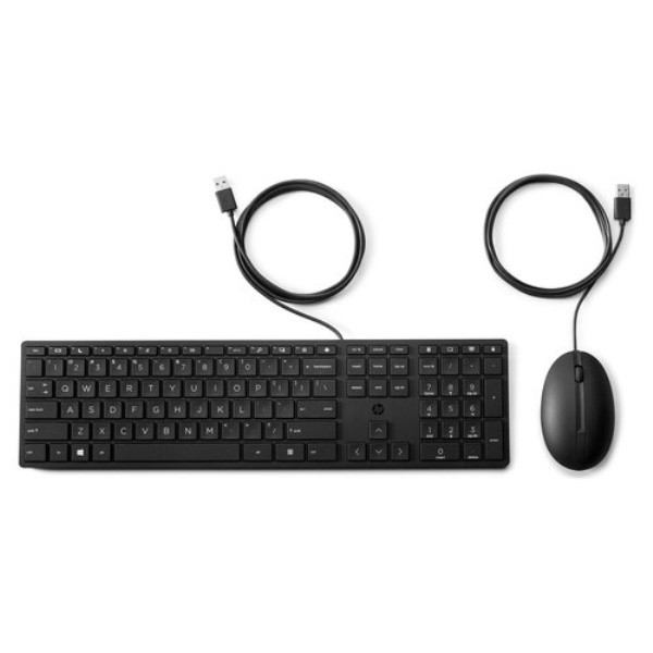 Tastiera e mouse Hp 9SR36UT Wired Desktop 320MK Black