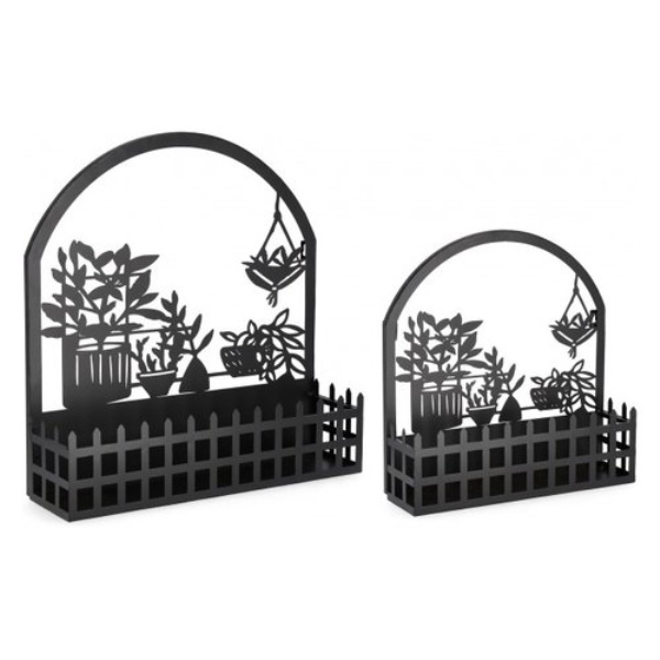 Set porta vasi piante Yes Everyday 0723955 ROSALINDA Nero