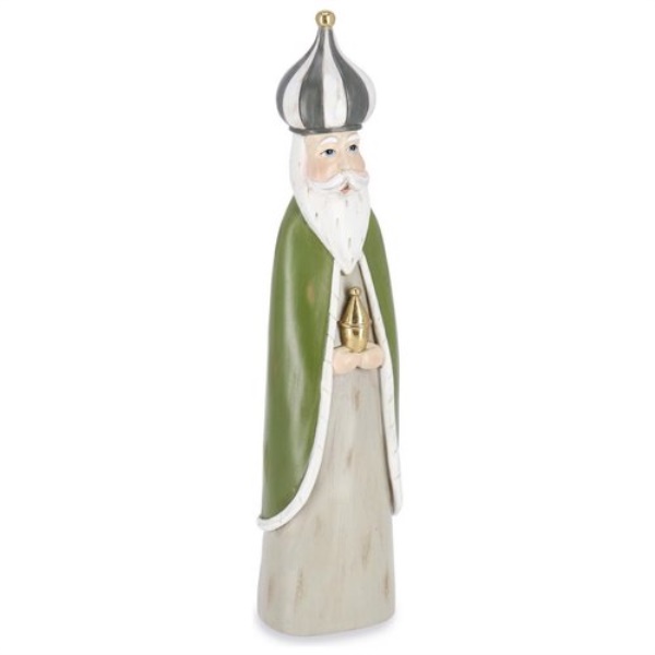 Figura Re Magio con Dono Resina plastica Bizzotto Christmas decor 0975