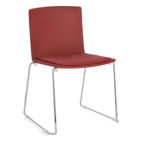 Sedia Yes Everyday 0733442 GIULIA Cromo e Rosso