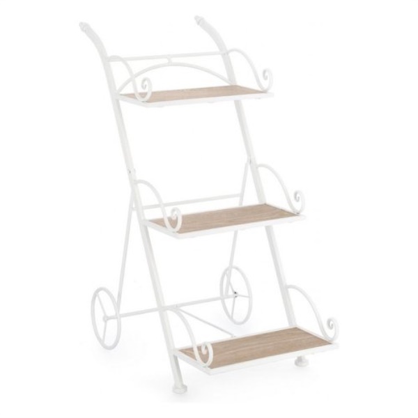 Porta piante Yes Everyday 0741590 GUENDA 3 piani con ruote Bianco