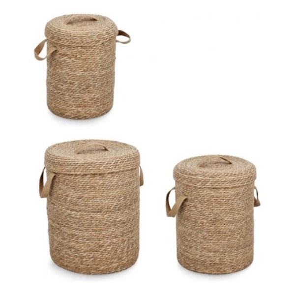 Set ceste Yes Everyday 0411113 HAMIDA con coperchio Naturale