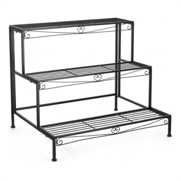 Porta piante Yes Everyday 0723896 ALISHA 3 piani  Nero