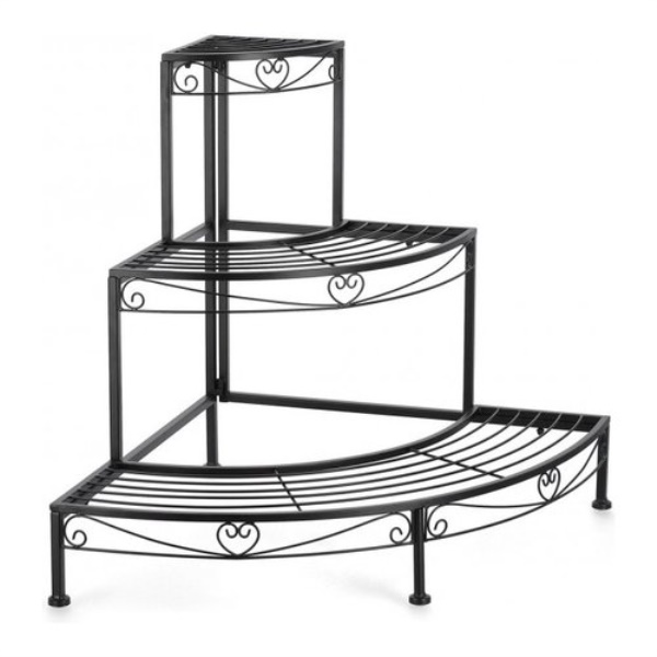Porta piante Yes Everyday 0723897 ALISHA angoliera 3 piani Nero