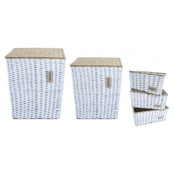 Set porta biancheria Yes Everyday 0402425 BERTHA con 3 cestini rettang