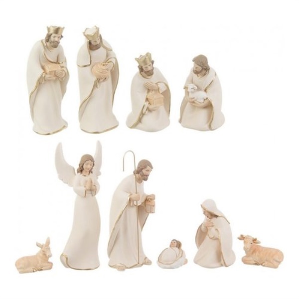 Set 10 figure Nativita' Bianco Bizzotto Christmas decor 0935224 CELEST