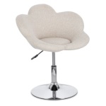 Poltrona Yes Everyday 0733461 FLEUR Girevole Cromo e Beige