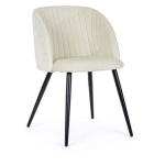 Sedia Yes Everyday 0734285 QUEEN Velvet bianco