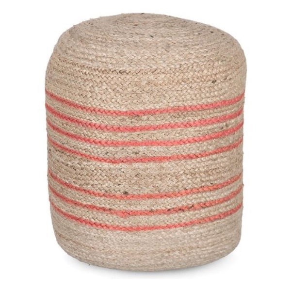 Pouf Yes Everyday 0721065 ANKIT Naturale e Arancione