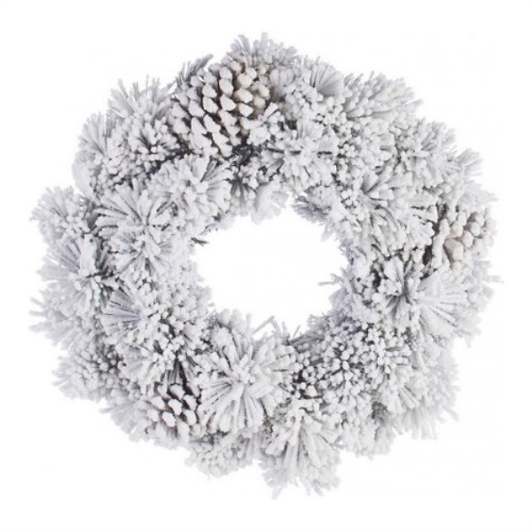 Corona natalizia Bizzotto Christmas decor 0936374 ARVES Verde innevato