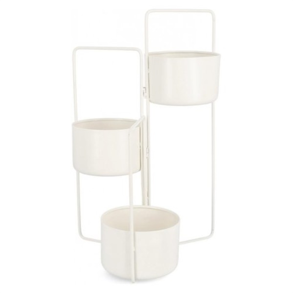 Porta piante Yes Everyday 0722916 KEYRA pieghevole con 3 vasi Bianco