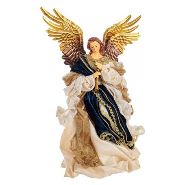 Decorazione Natale Bizzotto Christmas decor 0937224 Angelo Blu e Oro