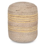 Pouf Yes Everyday 0721066 ANKIT Naturale e Giallo