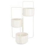 Yes Everyday - Porta piante Yes Everyday 0722916 KEYRA pieghevole con 3 vasi Bianco