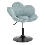 Poltrona Yes Everyday 0733457 FLEUR Girevole Nero e Acquamarina