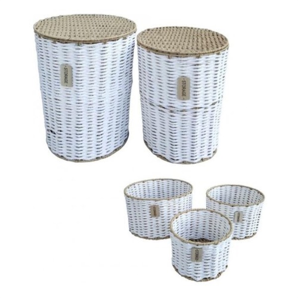 Set porta biancheria Yes Everyday 0402424 BERTHA con 3 cestini tondi B