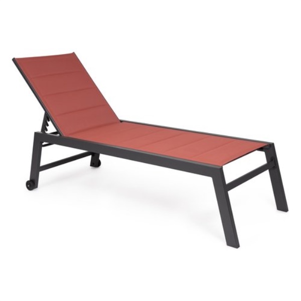 Lettino prendisole Yes Everyday 0664000 HILDE Antracite e Rosso