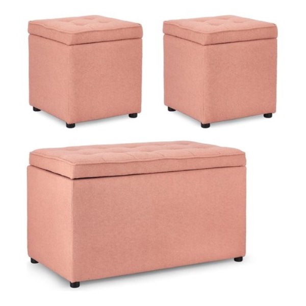 Set pouf Yes Everyday 0740989 DERRICK Blush