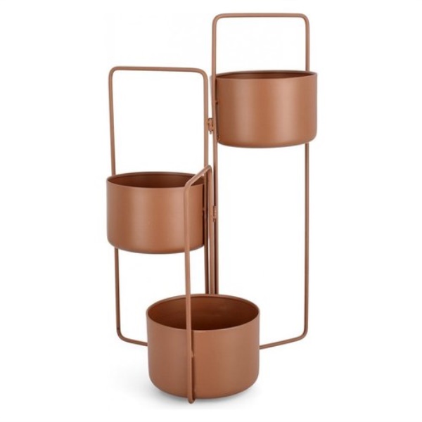 Porta piante Yes Everyday 0722913 KEYRA pieghevole con 3 vasi Marrone