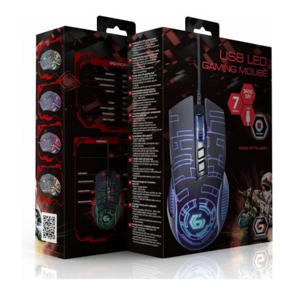 Mouse Gembird MUSG RGB 01 Wired Black