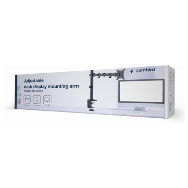 Supporto monitor TV scrivania Gembird MA D1 01 Adjustable Black