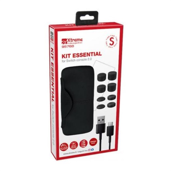 Custodia videogioco Xtreme 97568 SWITCH 2 Kit Essential Black