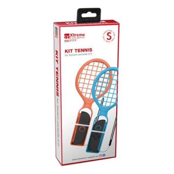 Set videogioco Xtreme 95777 SWITCH 2 Kit Tennis Red e Blue