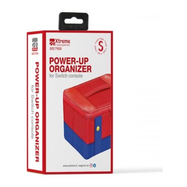 Custodia videogioco Xtreme 95769 SWITCH 2 Power Up organizer Red e Blu