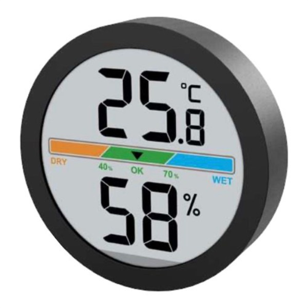 Termometro ambiente Lowell JD 9041N JUSTAMINUTE con igrometro Nero