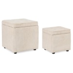 Yes Everyday - Set pouf Yes Everyday 0740994 DYLAN Bianco