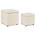 Set pouf Yes Everyday 0740985 DERRICK Bianco