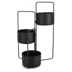 Yes Everyday - Porta piante Yes Everyday 0722914 KEYRA pieghevole con 3 vasi Nero