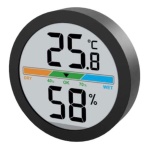 Lowell - Termometro ambiente Lowell JD 9041N JUSTAMINUTE con igrometro Nero