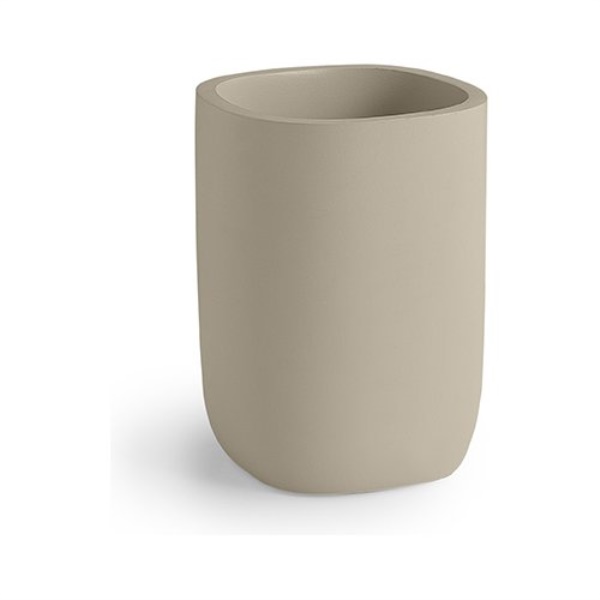 Bicchiere porta spazzolino Gedy YL98 66 YLENIA Tortora