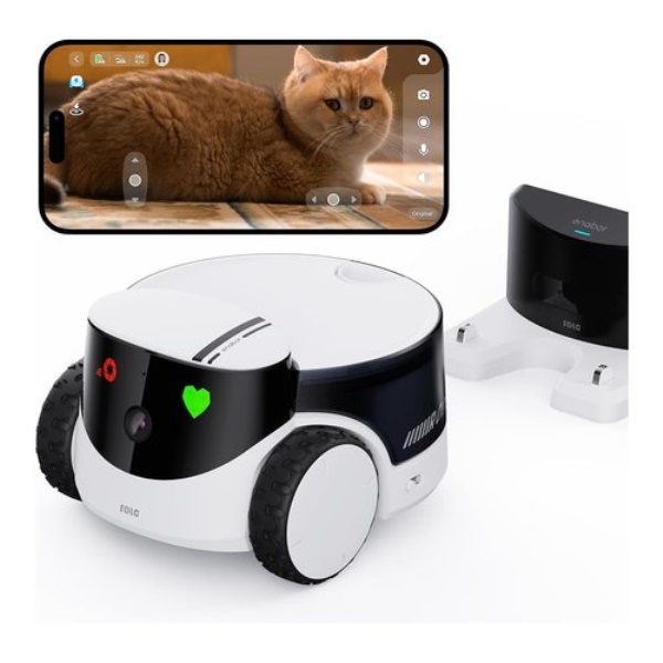 Robot animali SMART Enabot EA0405 ROLA Petpal White e Black