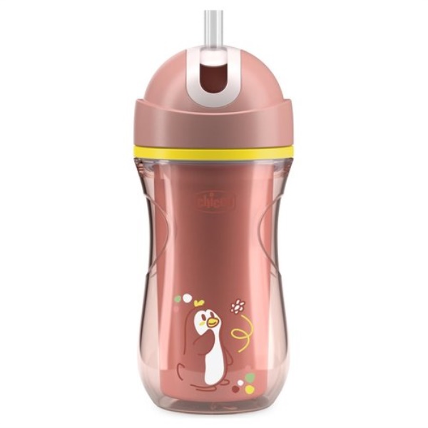 Tazza bimbo termica con cannuccia Chicco 00069911500000 SPORT CUP Rosa