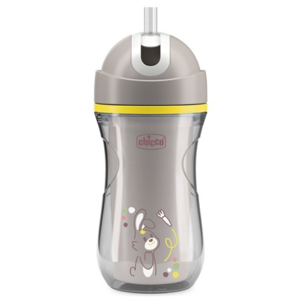 Tazza bimbo termica con cannuccia Chicco 00069913500000 SPORT CUP Grig